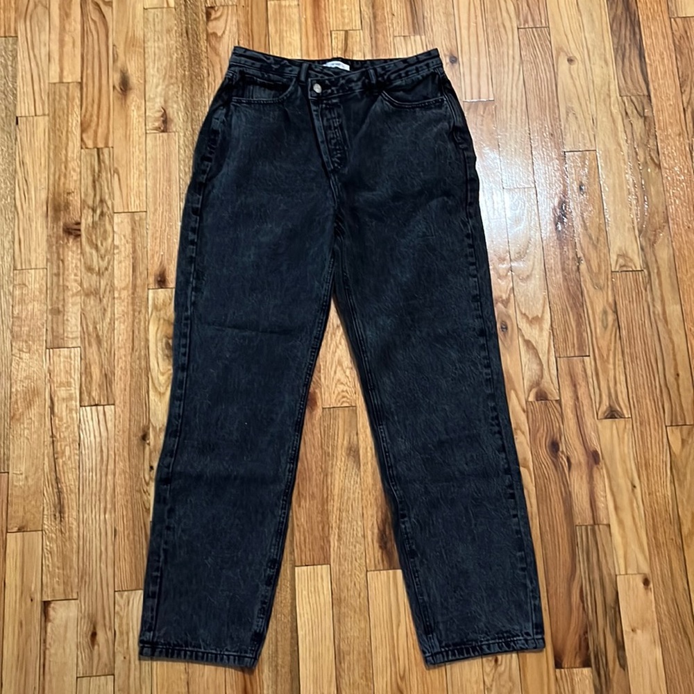 12th Tribe Asymmetrical Denim Black Jeans -NEVER WORN